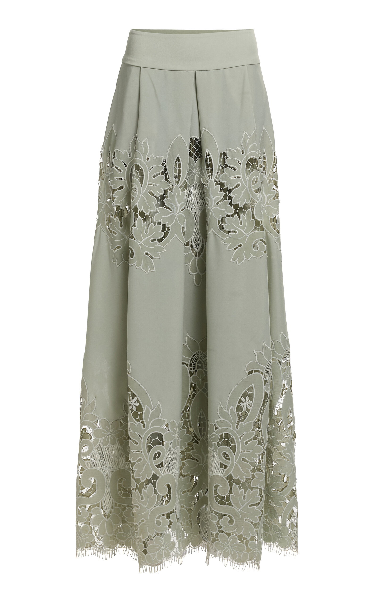 Elie Saab Elie Saab LaceInsert Midi Skirt