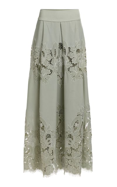 Elie Saab Elie Saab LaceInsert Midi Skirt