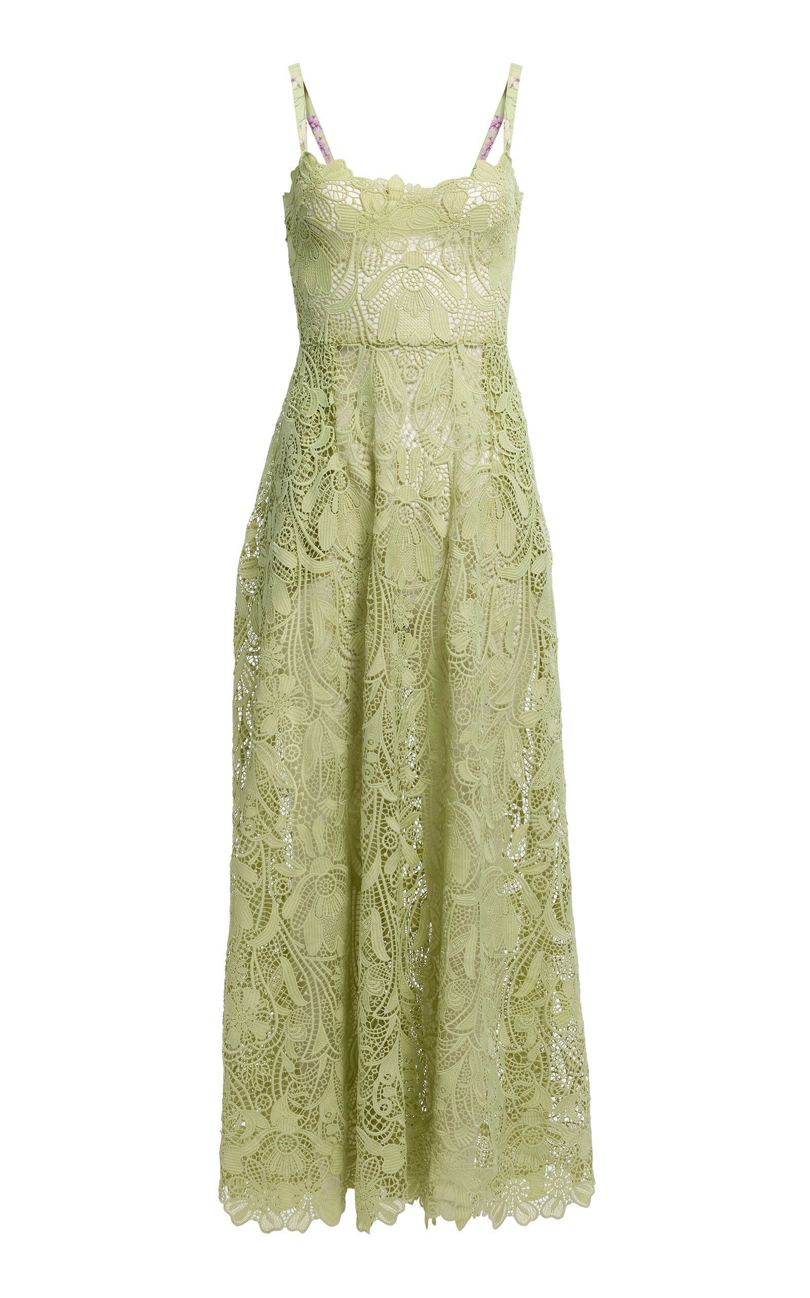 Elie Saab Elie Saab Macrame SilkBlend Midi Dress