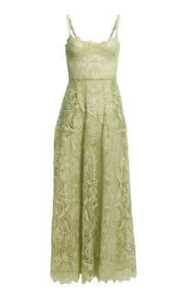 Elie Saab Elie Saab Macrame SilkBlend Midi Dress