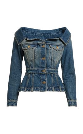 Elie Saab Elie Saab OffTheShoulder Denim Jacket