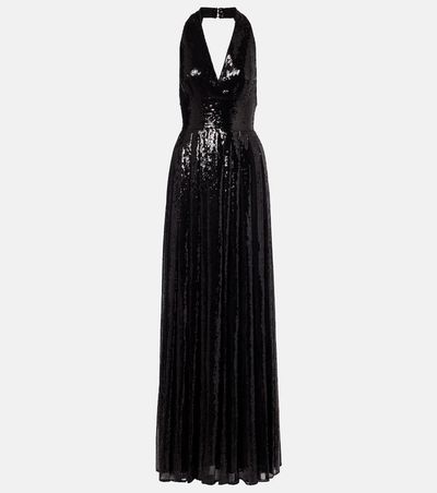 Elie Saab Elie Saab Open-back sequined tulle gown