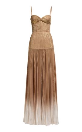 Elie Saab Elie Saab Pleated Ombre Maxi Dress