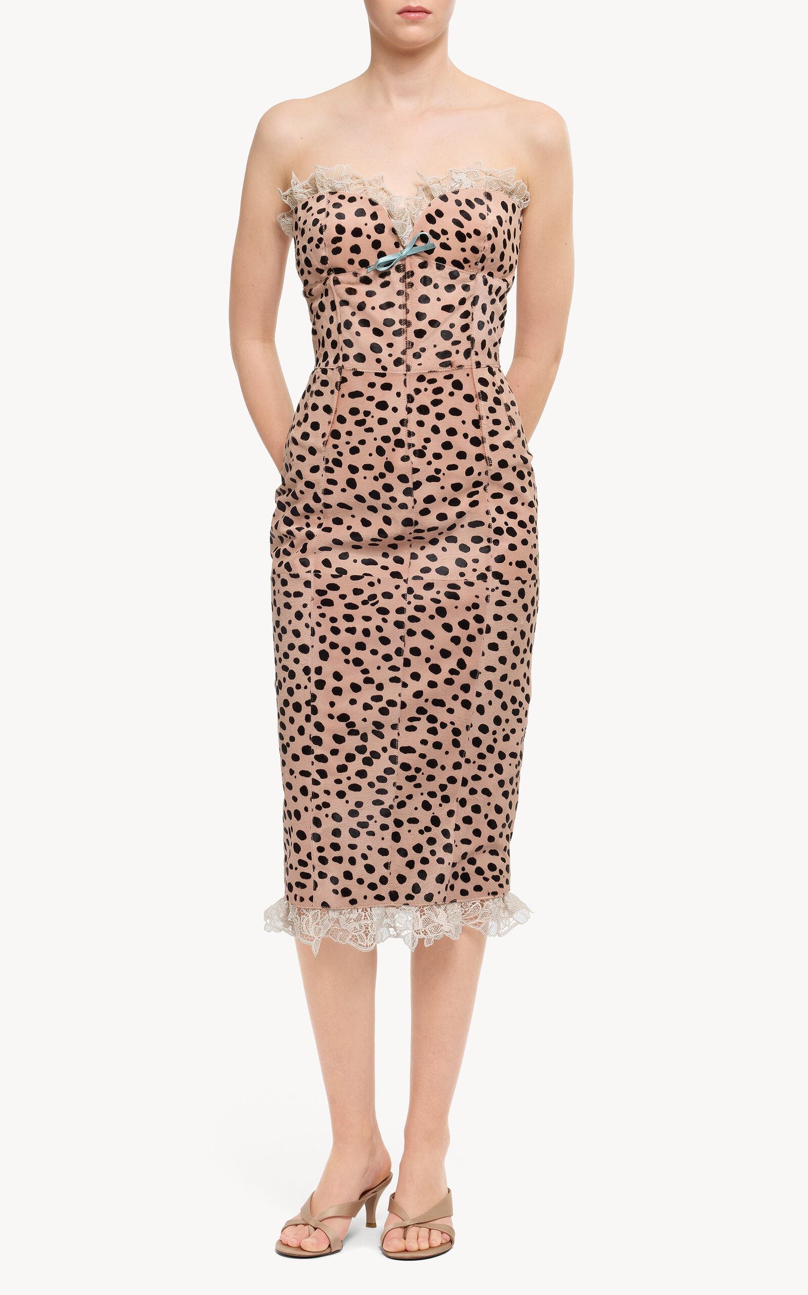Elie Saab Elie Saab Pony Hair Midi Dress