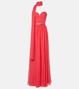 Elie Saab Elie Saab Scarf-detail silk gown