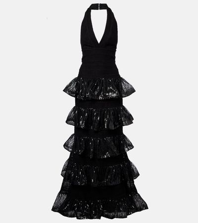 Elie Saab Elie Saab Sequined macramÃ© gown