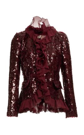 Elie Saab Elie Saab Sequined SilkBlend Jacket