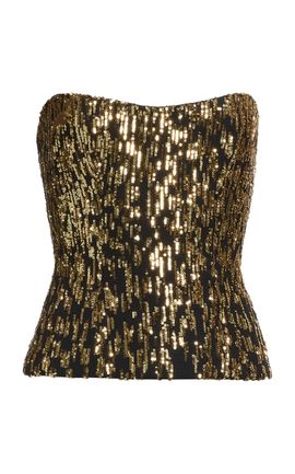 Elie Saab Elie Saab Sequined Strapless Corset