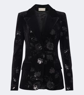 Elie Saab Elie Saab Sequined velvet blazer
