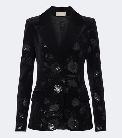 Elie Saab Elie Saab Sequined velvet blazer