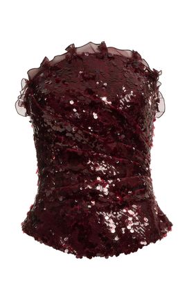 Elie Saab Elie Saab SequinEmbellished Strapless Corset