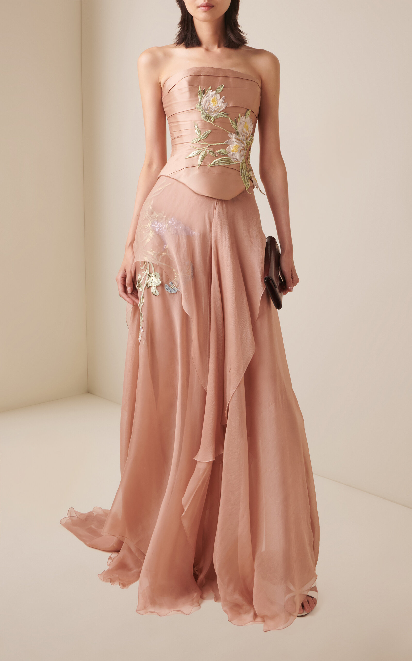 Elie Saab Elie Saab Shantung SilkBlend Maxi Dress