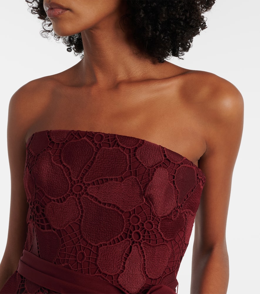 lace dresses designs Plus size bordeaux lace dress