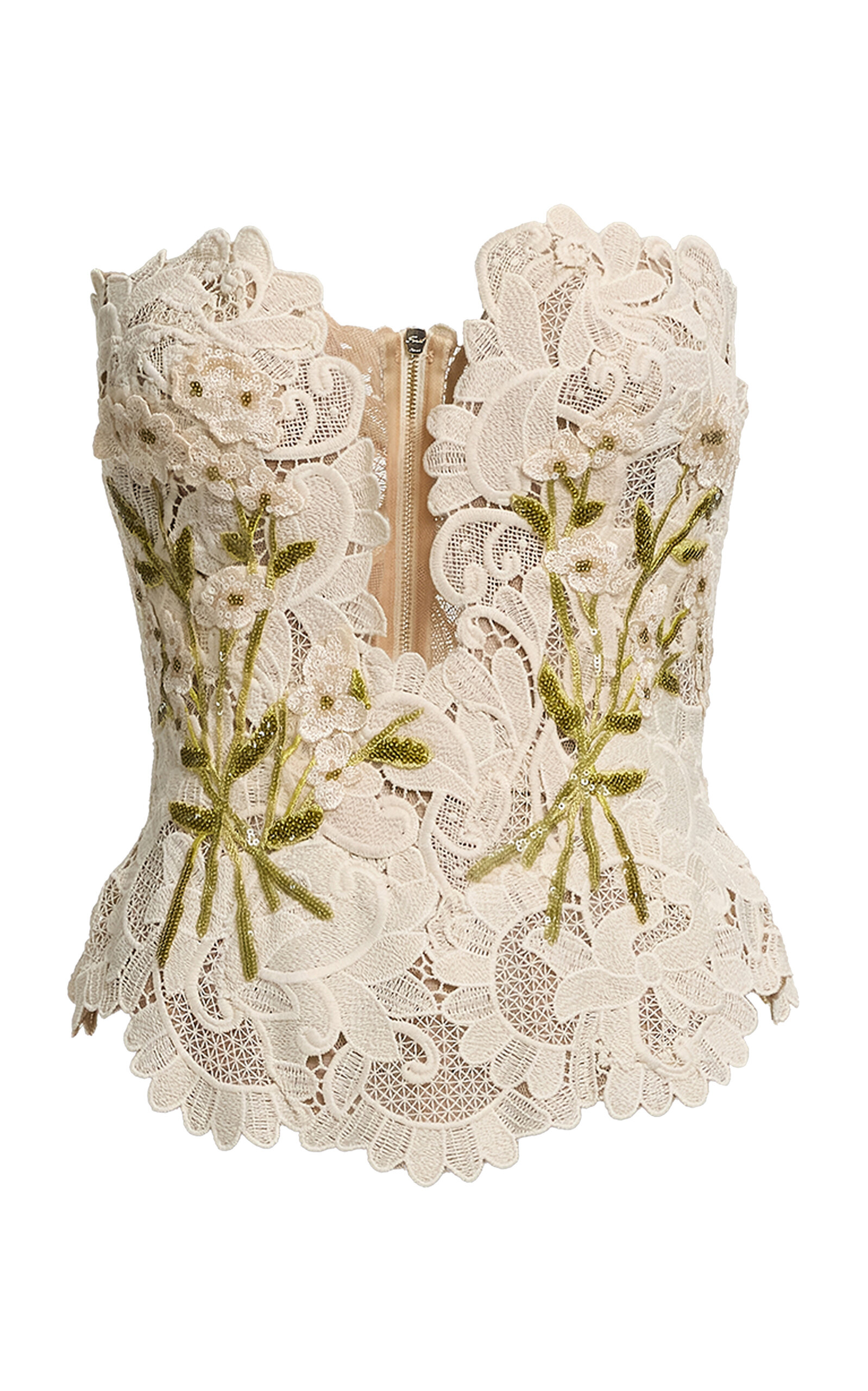 Elie Saab Elie Saab Strapless Macrame Lace Top