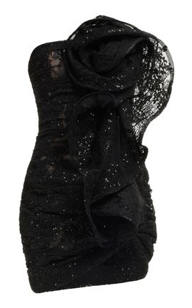 Elie Saab Elie Saab Structural Ruffle Embroidered Mini Dress