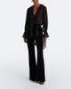 Elie Saab Elie Saab Velvet flared pants - 2