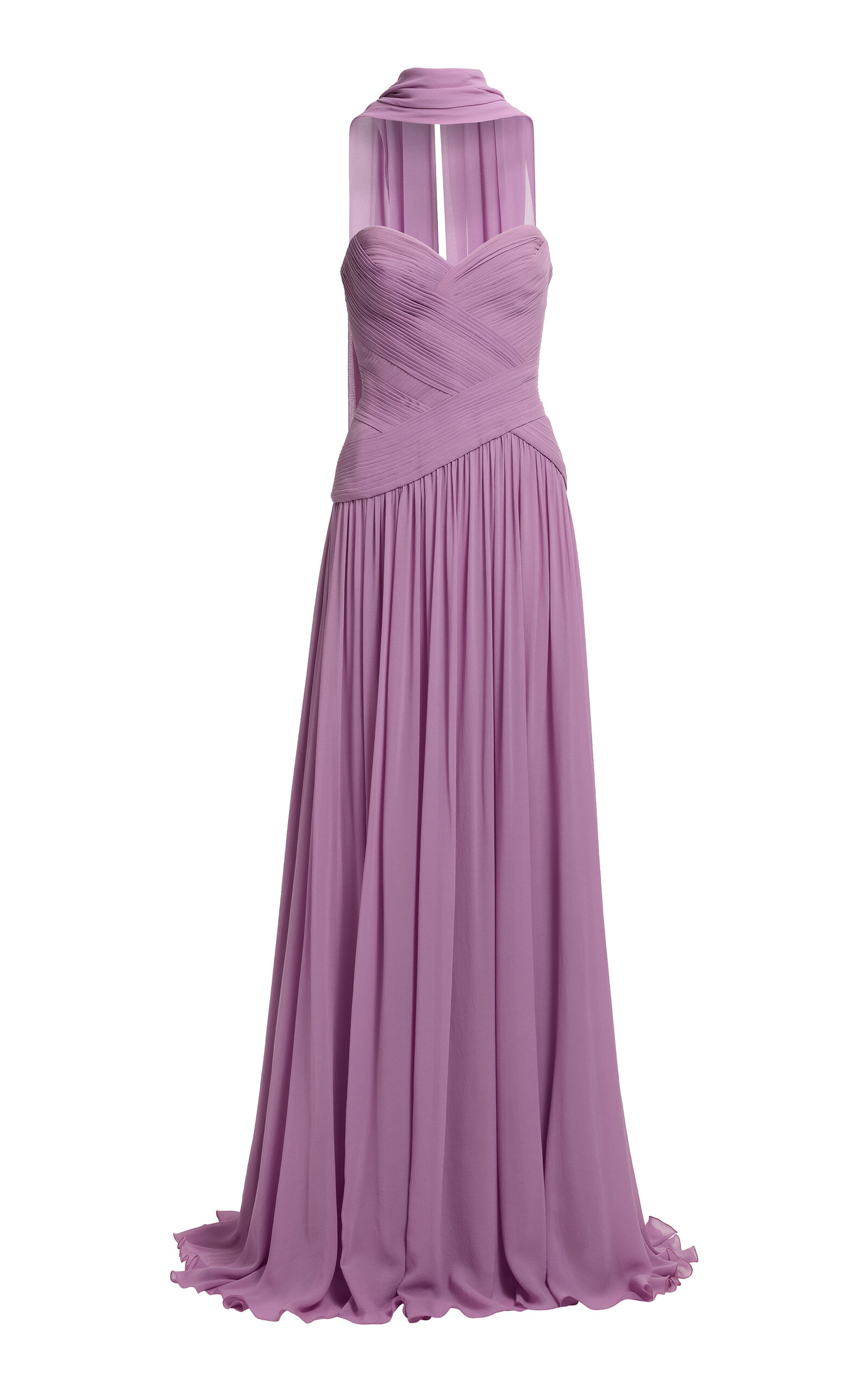 Elie Saab Elie Saab Wrapped Bodice SilkBlend Maxi Dress