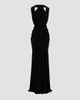 Elie Saab Women's Halter Jersey Draped Maxi Dress - 1