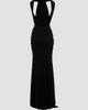 Elie Saab Women's Halter Jersey Draped Maxi Dress - 4