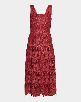 Elie Tahari Chayenne Guipure-Lace Midi Dress