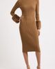 Elie Tahari Elie Tahari Savannah Faux Fur Cuff Ribbed Sweater Dress - 1