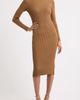 Elie Tahari Elie Tahari Savannah Faux Fur Cuff Ribbed Sweater Dress - 3