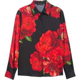 Elie Tahari Elie Tahari Shae Silk Blend Printed Shirt