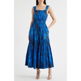 Elie Tahari Elie Tahari The Adela Ikat Print Sleeveless Sundress