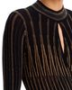 Elie Tahari Elie Tahari The Alicia Mock Neck Metallic Threaded Dress - 4