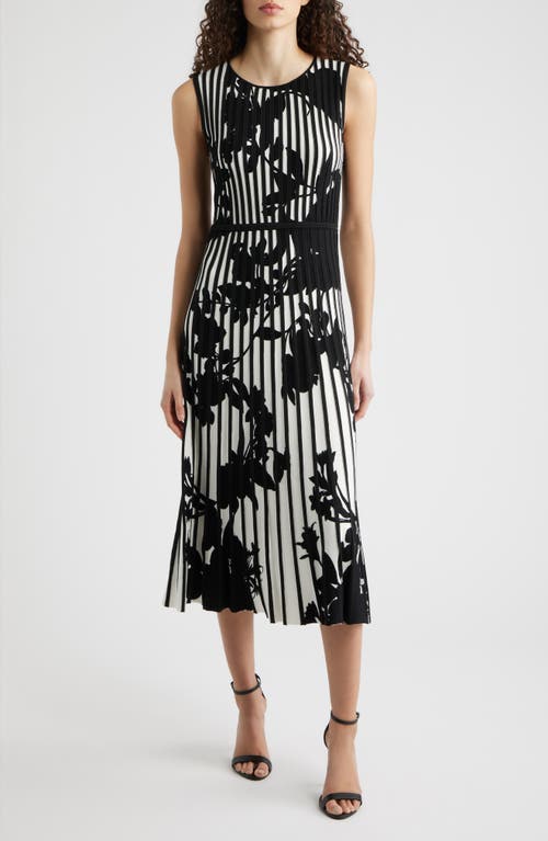 Elie Tahari Elie Tahari The Alma Floral Sleeveless Sweater Dress