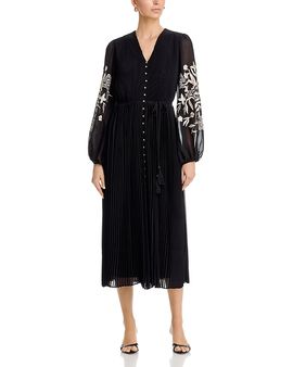 chinese dress ladies Embroidered Maxi Dress – Elie Tahari