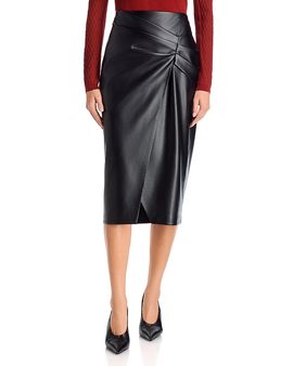 Elie Tahari Elie Tahari The Amelia Faux Leather Skirt