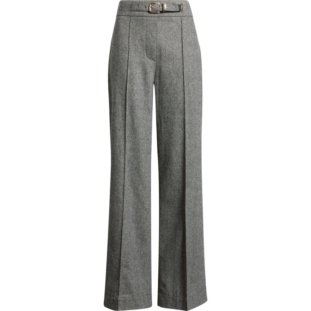 Elie Tahari Elie Tahari The Brenda Belt Detail High Waist Wide Leg Pants
