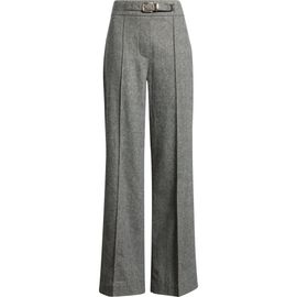 Elie Tahari Elie Tahari The Brenda Belt Detail High Waist Wide Leg Pants