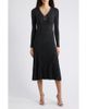 Elie Tahari Elie Tahari The Freya Metallic Long Sleeve Ribbed Sweater Dress - 1
