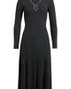 Elie Tahari Elie Tahari The Freya Metallic Long Sleeve Ribbed Sweater Dress - 5