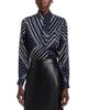 Elie Tahari Elie Tahari The Jaden Crossover Neck Top - 1