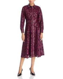 Elie Tahari Elie Tahari The Kennedy Faux Leather Dress
