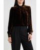 Elie Tahari Elie Tahari The Levana Long Sleeve Velvet Shirt - 1