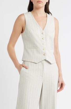 Elie Tahari Elie Tahari The Liliana Pinstripe Vest