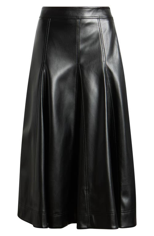 Elie Tahari Elie Tahari The Mireille Faux Leather Midi Skirt