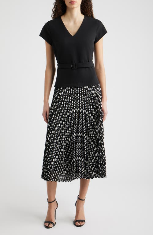 Elie Tahari Elie Tahari The Nina Belted Pleated Dress