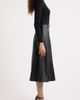 Elie Tahari Elie Tahari The Quinn Mixed-Media Faux Leather Dress - 3