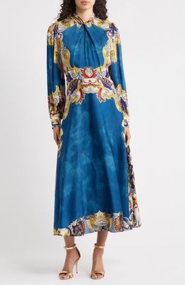 Elie Tahari Elie Tahari The Raquel Long Sleeve Maxi Dress