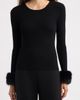 Elie Tahari Elie Tahari The Savannah Faux Fur Cuff Sweater - 1
