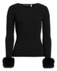 Elie Tahari Elie Tahari The Savannah Faux Fur Cuff Sweater - 5