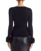 Elie Tahari Elie Tahari The Savannah Faux Fur Trim Sweater - 3