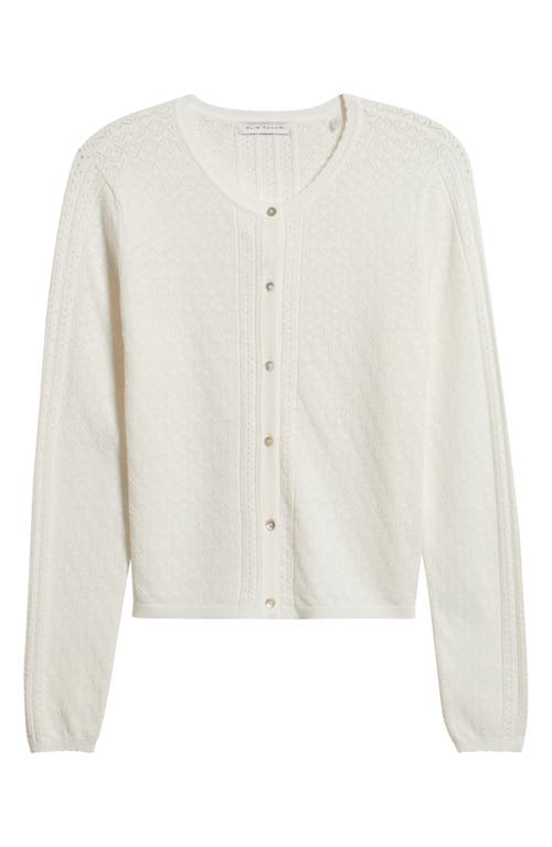 Elie Tahari Elie Tahari The Steele Mixed Pointelle Cardigan