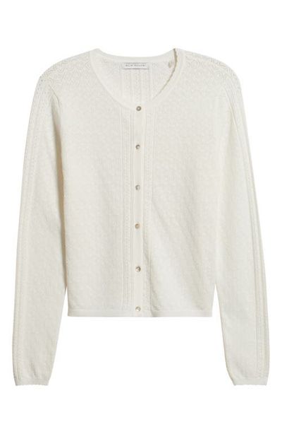 Elie Tahari Elie Tahari The Steele Mixed Pointelle Cardigan
