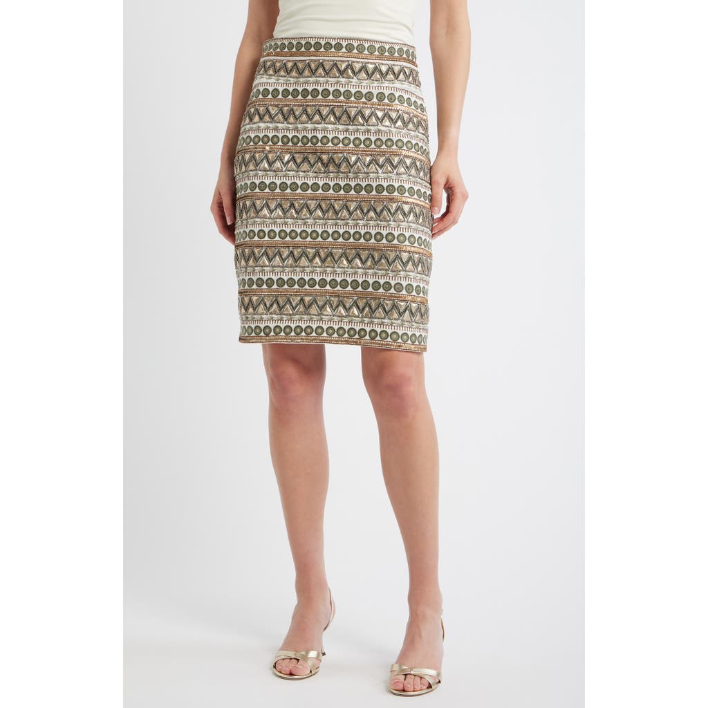 Elie Tahari Elie Tahari The Tate Embroidered Cotton Midi Skirt